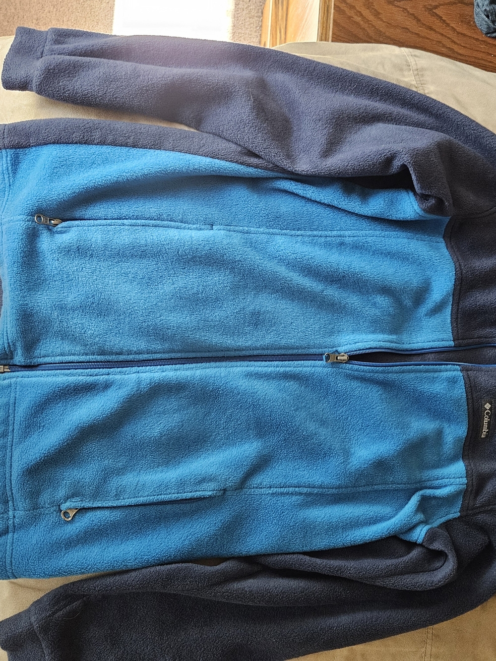 Columbia Blue and Navy Lightweight Fleece Jacket Boys